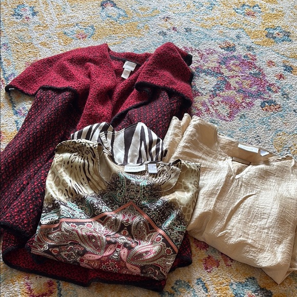 Chico’s Sz. 1: Tunics and Vest - Picture 1 of 5